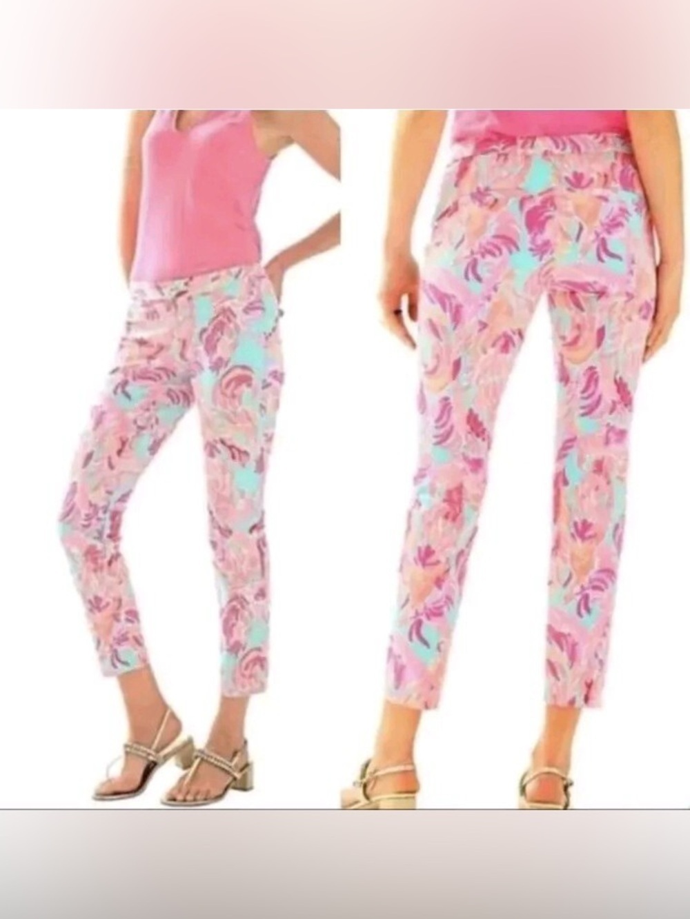 Lilly Pulitzer Poolside Blue Love Birds Kelly Pant